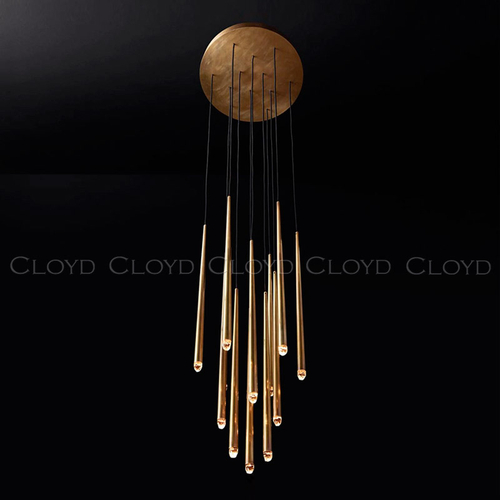 Подвесной светильник Cloyd MILVUS-B P14 / Ø55 см - латунь (арт.11112)