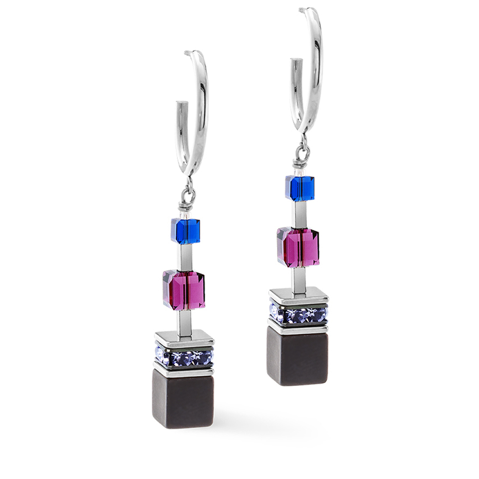 Серьги Coeur de Lion Blue-Purple 3039/21-0708