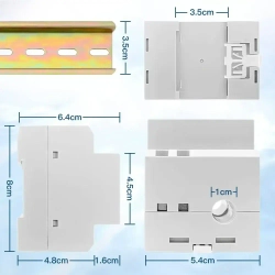 Мультиметр на DIN рейку FAFY D52-2066 40-300В 100А / Цифровой амперметр, вольтметр, ваттметр с внешним датчиком