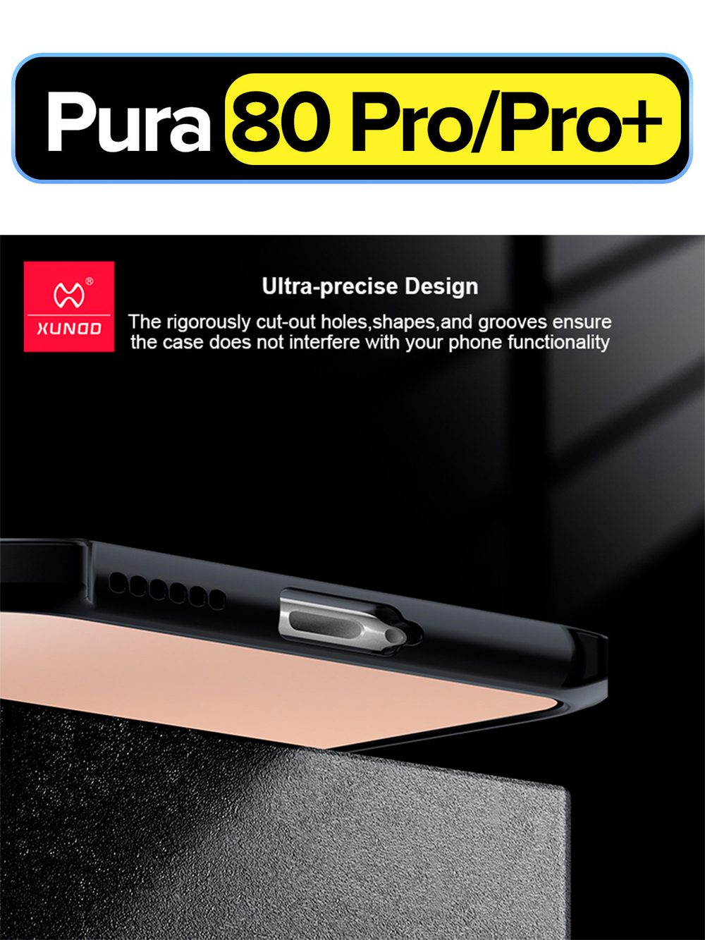 Чехол для Huawei Pura 80 Pro c MagSafe противоударный с усиленными углами XUNDD