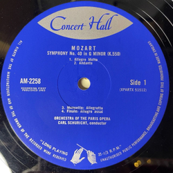 Винтажная виниловая пластинка LP Mozart Моцарт, Симфония Symphony No.40, 36 (Англия 1963)