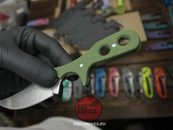 Нож Cold Steel Mini-TAC Bowie Green - зеленая рукоять, ножны, цепочка