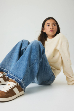 H&M Расклешенные джинсы, светло-синий