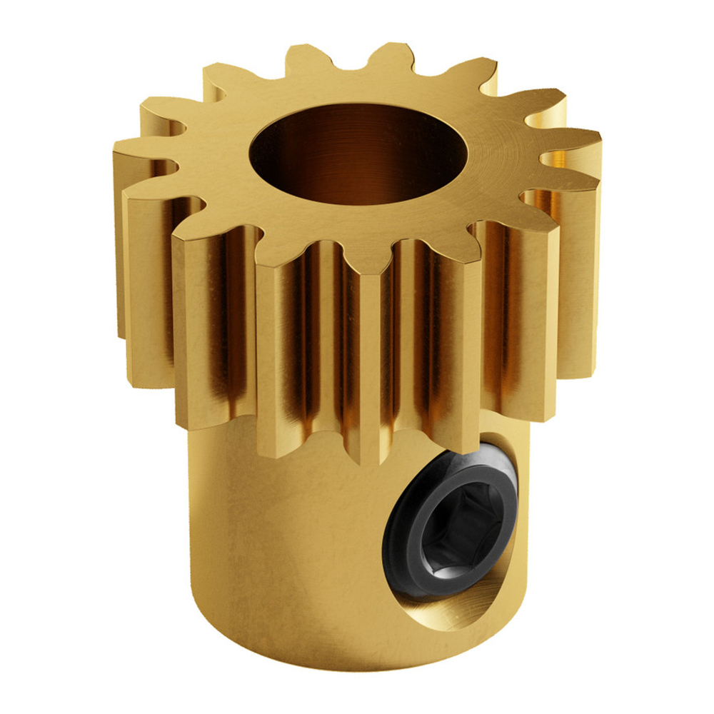 2304 Series Brass, MOD 0.8 Pinion Gear (6mm Bore, 15 Tooth)