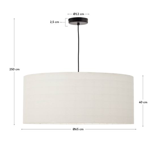 Dulan Абажур для подвесного светильника из хлопка Ø65см