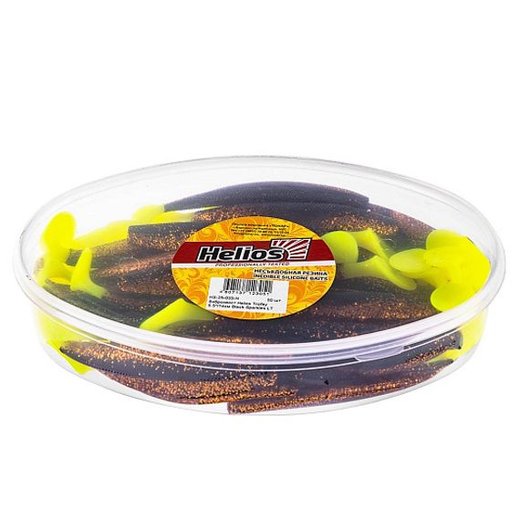 Виброхвост несъедоб. Trofey 5.5&#39;/14см Black Sparkles LT 50шт. (HS-25/1-033-N) Helios