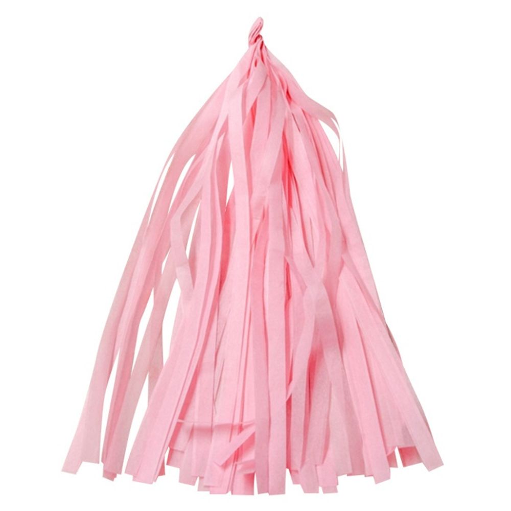 Гирлянда Тассел светло-розовая 12 листов по 35 см #521118
