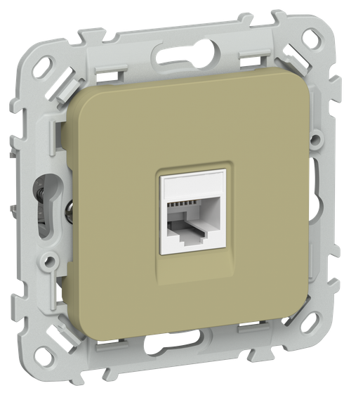 FLITE Розетка компьютерная RJ45 категория 6 UTP РК6-1-0-ФлО оливковый IEK