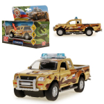 Модель ин. мет. свет-звук "Пикап военный" 13,3см, откр.дв., баг., коробка (Технопарк)