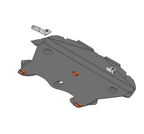 Защита ALFeco радиатора для BMW Х6 xDrive E71 2008-2012, V-3,0 D, 3,5i (сталь 2 мм) арт.ALF3408st