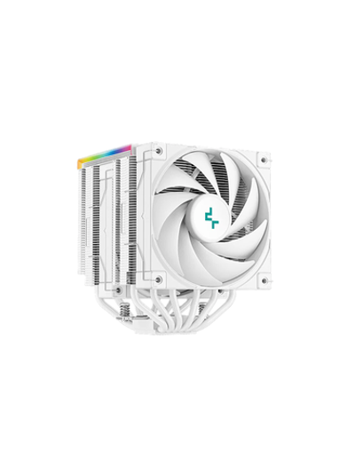 DEEPCOOL AK620 DIGITAL WH LGA20XX/1700/1200/115X/AM5/AM4 (8шт/кор, TDP 260W, PWM, DUAL Fan 120mm, 6 тепл. трубок, ARGB, белый) RET