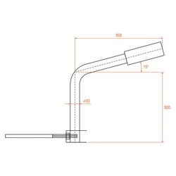 Кронштейн приставной для консольного светильника К1П-0,3-0,35-1-0,12х0,6-С