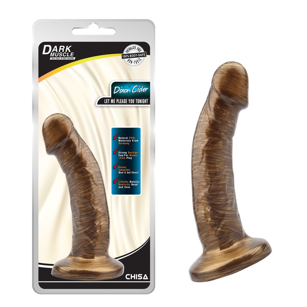 Золотистый фаллоимитатор Dixon Cider - 18,5 см. (Цвет: золотистый)