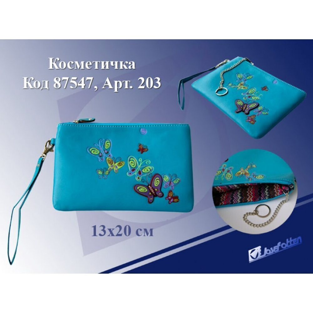 Косметичка 200*130 кожзам "Полет бабочек" JOSEF OTTEN 203