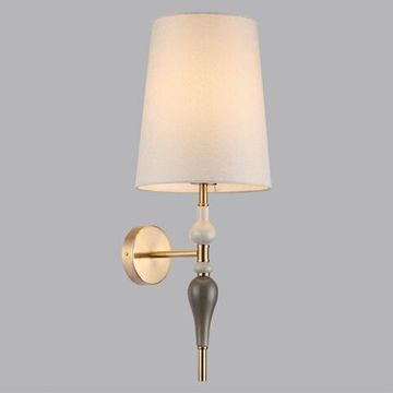 5040/1W CLASSIC ODL24 441 античн.бронза/беж.абажур/металл/керамика Бра E27 1*60W HOMI