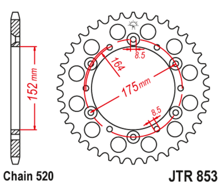 Звезда ведомая JTR853.51 JT