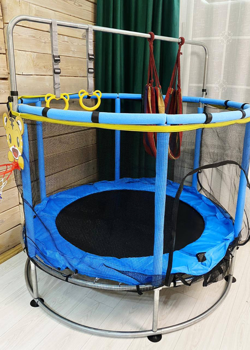 Детский игровой батут с гамаком диаметр 140см