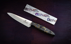 Кухонный нож Alexander S PRO M390 Gold Carbon