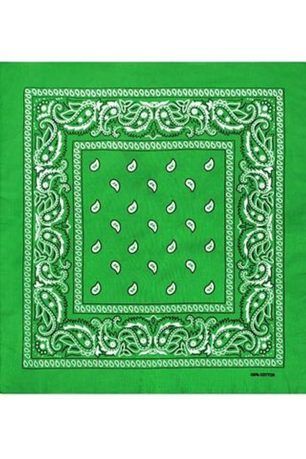 Бандана светло-зеленая пейсли огурцы