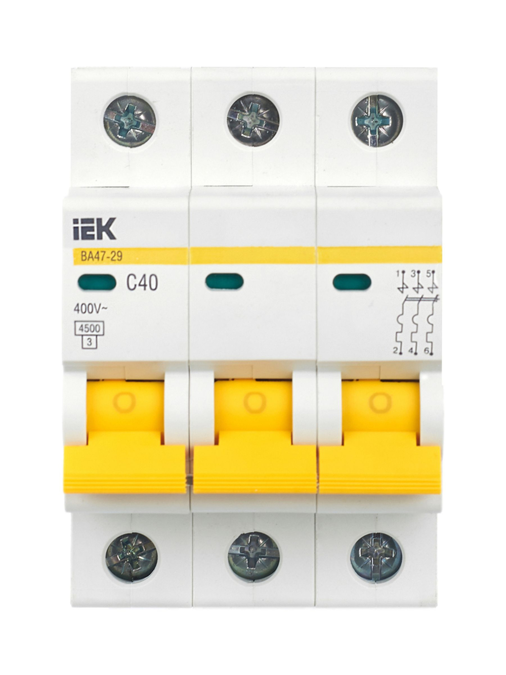 KARAT Автоматический выключатель ВА47-29 3P C 40А 4,5кА IEK