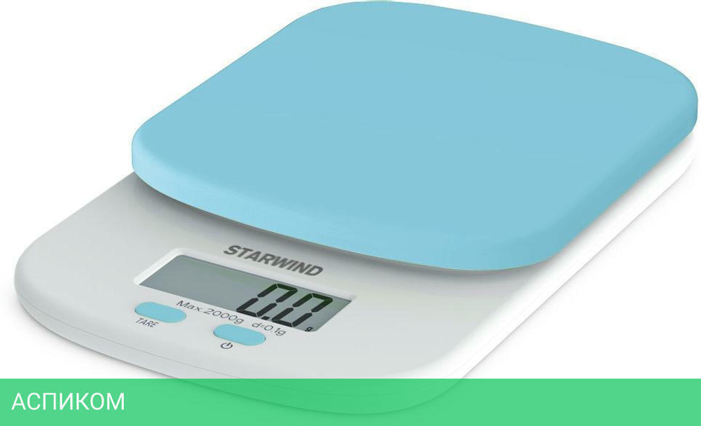 Кухонные весы Starwind SSK2156 голубой
