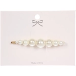 Зажим для волос 1шт на блистере «МАНГО», жемчужинки, цвет белый, 6*1.5см