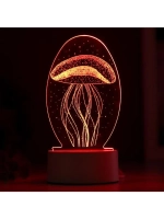 Светильник «Медуза» LED RGB от сети 9.5×10×21.5 см RISALUX