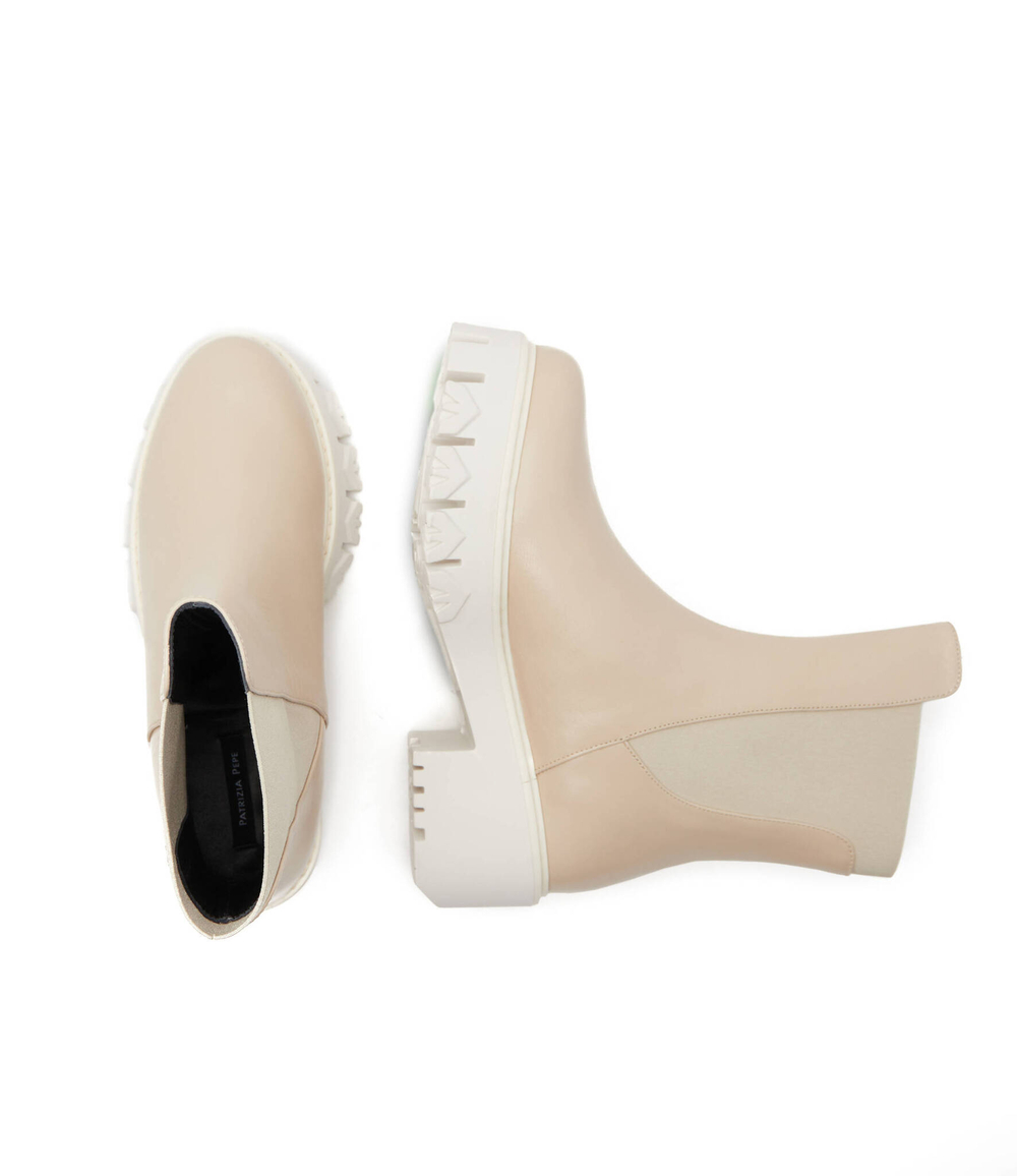 Кожаные ботильоны Patrizia Pepe - бежевый(CY9814 L011)