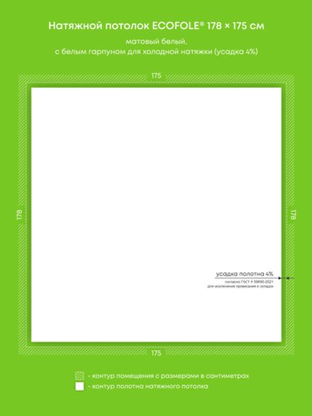 Натяжные потолки 3.1 м2, 1.1 м2