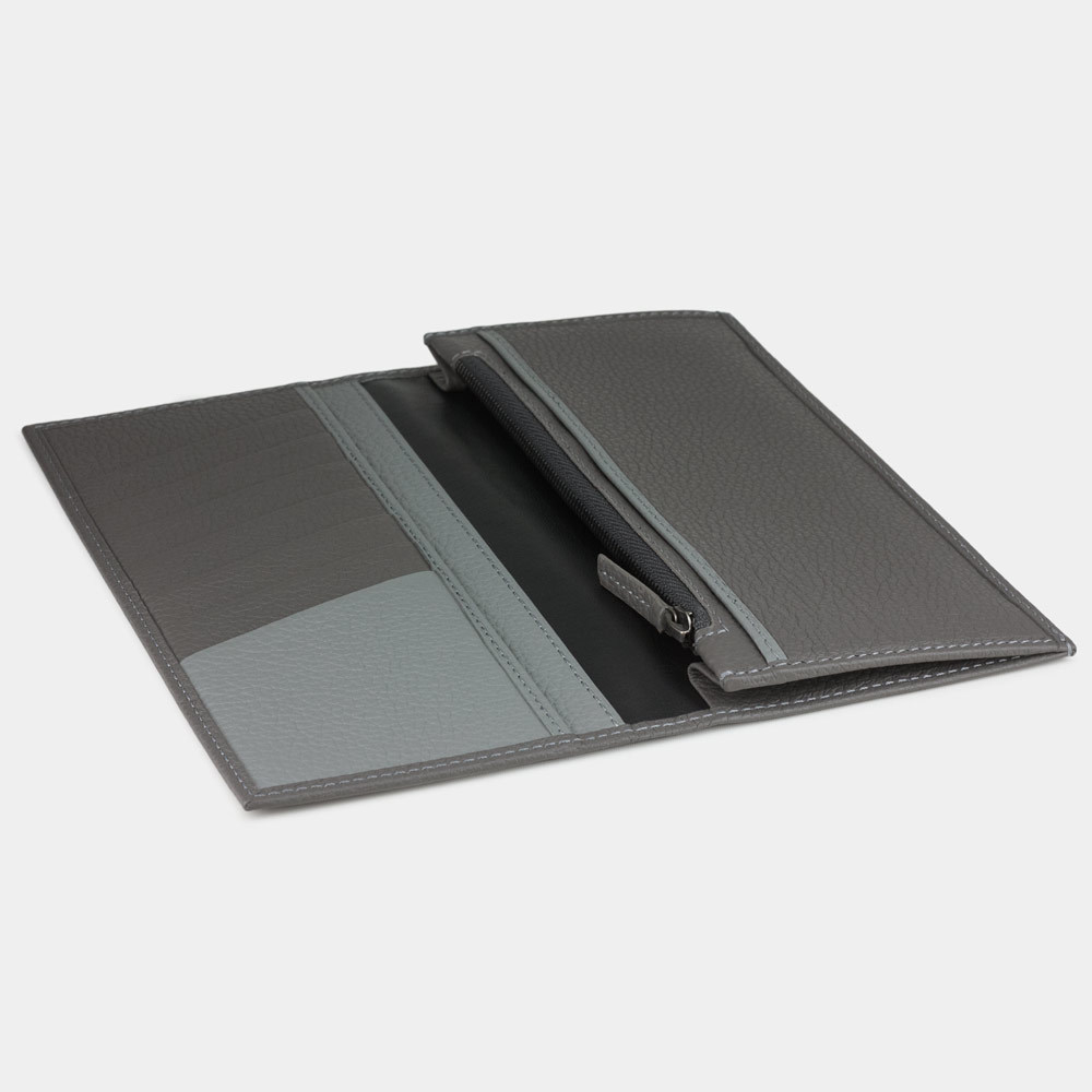 Кошелек Eclair из кожи теленка, серого цвета