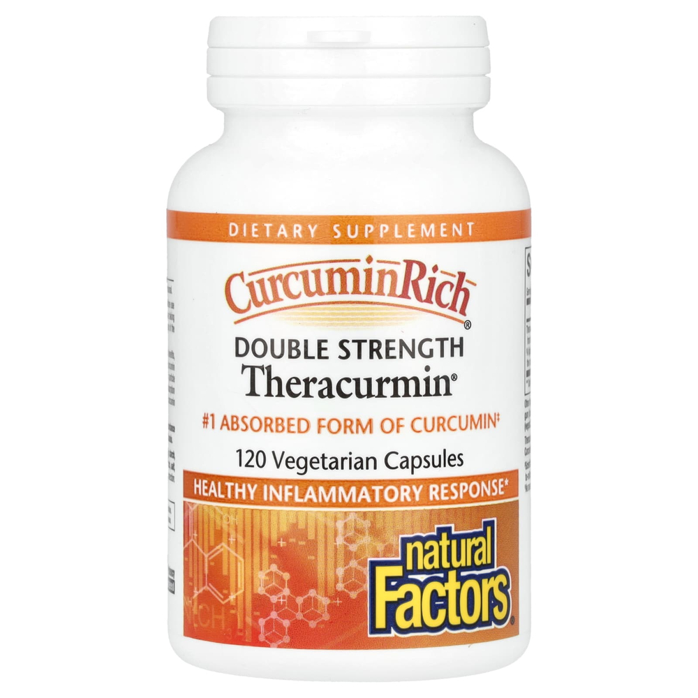 Natural Factors, CurcuminRich®, Theracurmin®, 60 мг, 120 вегетарианских капсул