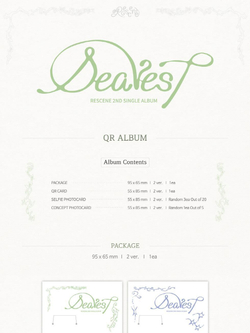 Альбом RESCENE - DEAREST 2nd Single Album QR RANDOM Version