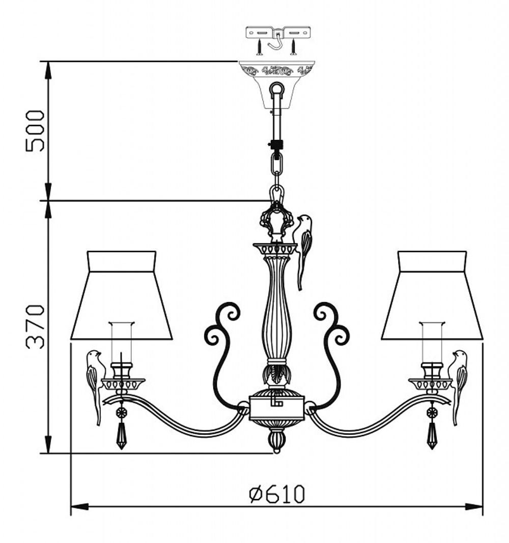 Подвесная люстра Maytoni ARM013-06-W