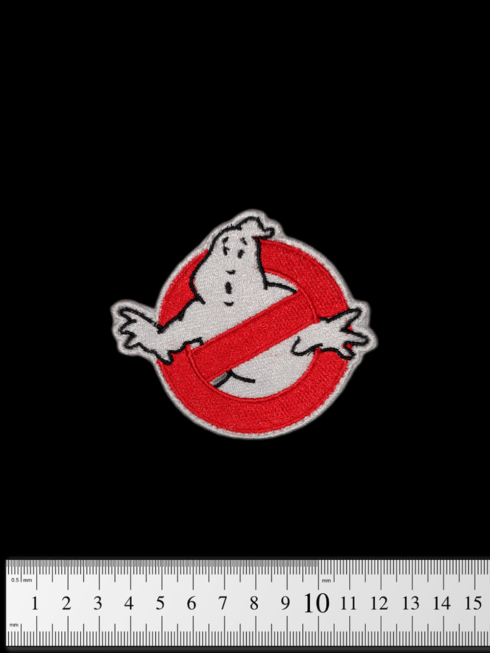 Шеврон Ghostbusters. Охотники за привидениями вышивка. Белый