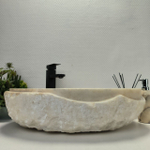 Раковина из оникса Oval White Marmo Wave OO-62640 58*38*15