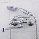 Смеситель для ванны и раковины 1/2 кер F2224 FRAP с шар перекл КРЕСТ (L излив, хром, латунь),