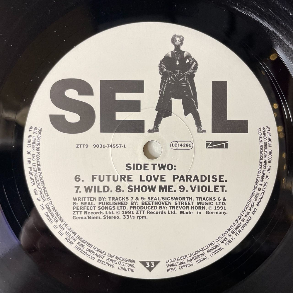 Винтажная виниловая пластинка LP Seal Первый Альбом (Germany 1991)