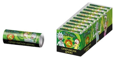 Драже кислое Рик и Морти со вкусом лайма