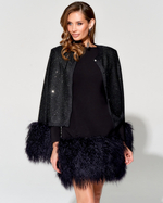 Кардиган Jadore с меховой отделкой ламы