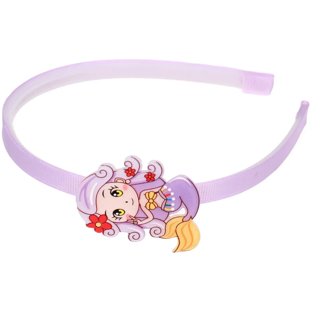 Ободок для волос детский на блистере «РОЗОВОЕ ОБЛАКО», русалочка, микс 6 цветов, 1см
