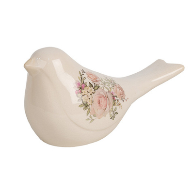 Декор "Птица - розы" большая 25x10x13см