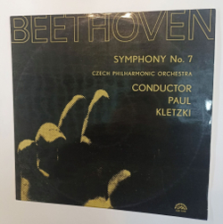 Винтажная виниловая пластинка LP Beethoven Бетховен, Czech Philharmonic Orchestra, Conductor Paul Kletzki  Symphony No. 7 Симфония № 7 (Чехословакия 1977)