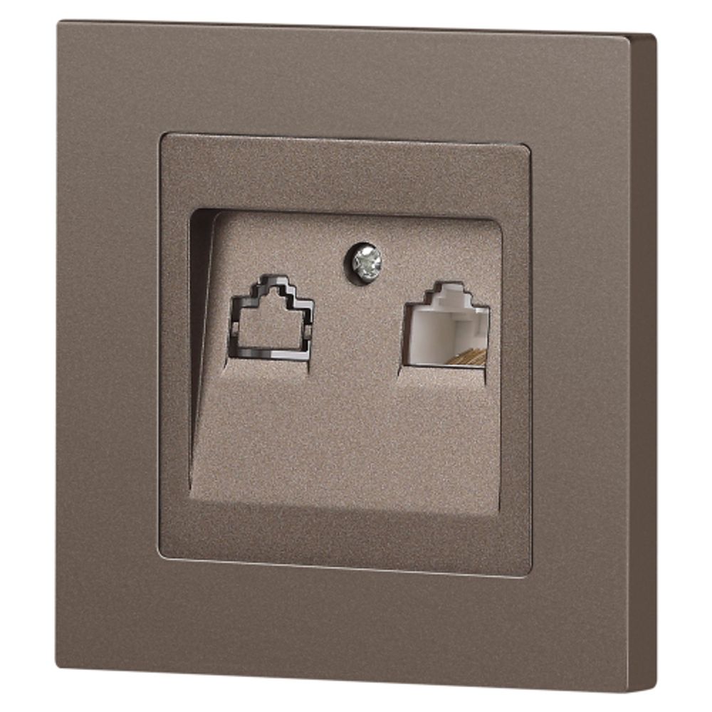 Розетка Intro Accent 6-303-08 информационная RJ45 IP20 СУ бронза