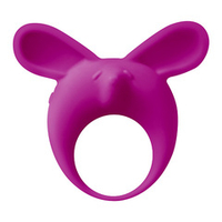 Фиолетовое эрекционное кольцо 3,5см с вибрацией  Lola Games Mimi Animals Fennec Phil Purple 7000-14lola