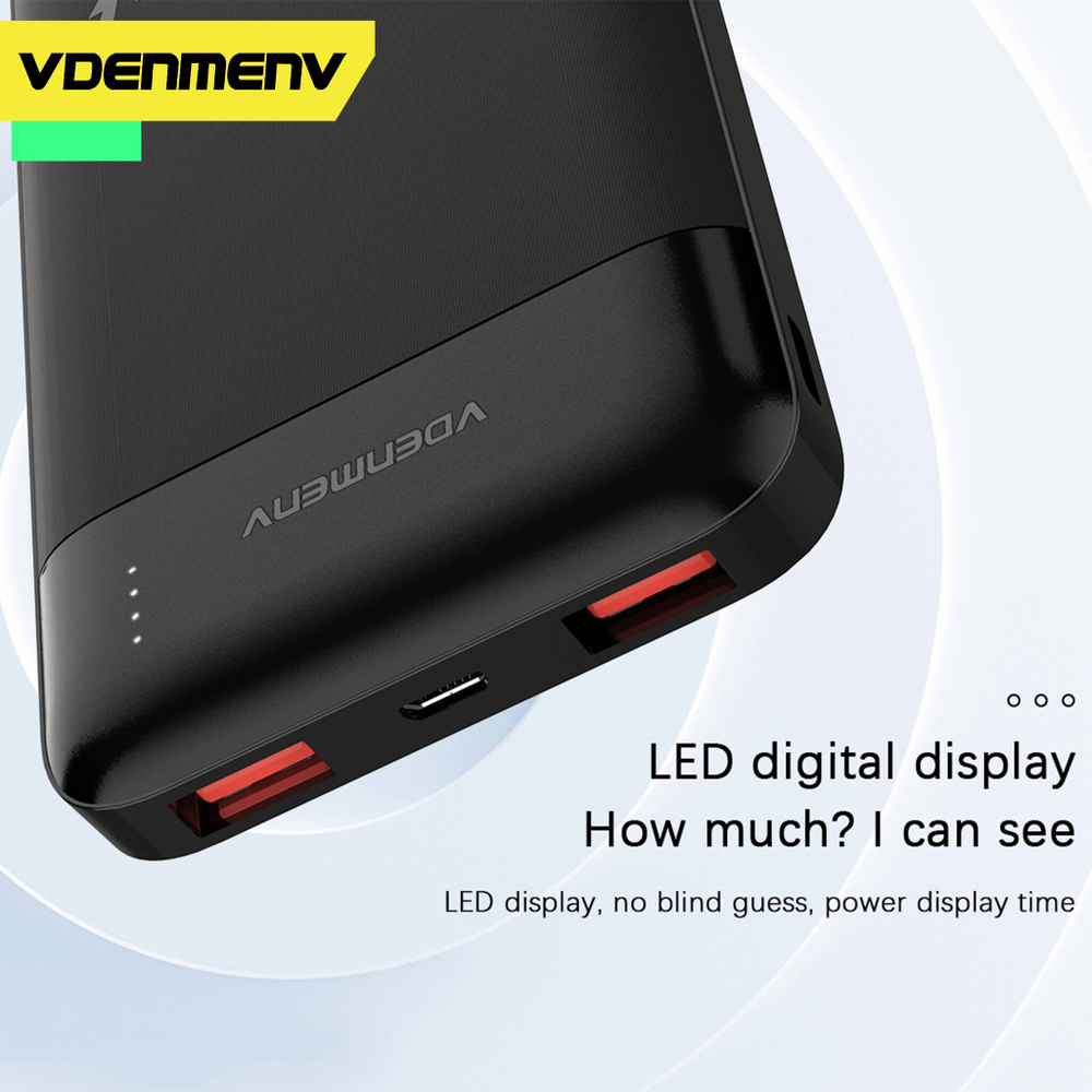 Портативный аккумулятор DENMEN DP36 10000 mAh (черный)