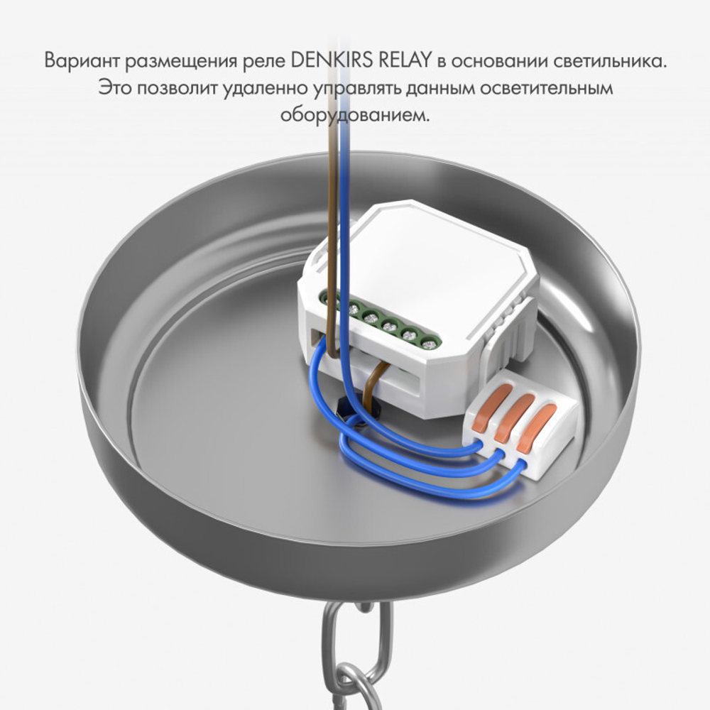 Одноканальное Wi-Fi реле-выключатель Denkirs RL1001-SM