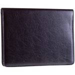 Папка деловая Спейс Siera, кожзам, с блокнотом А4, черная