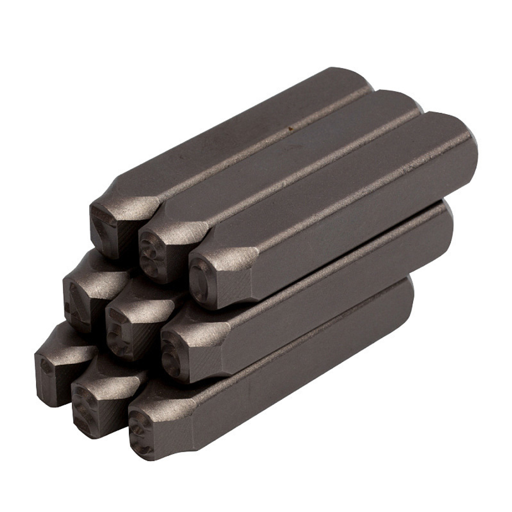 KING TONY (11409SQ06) Набор ударных клейм 6 мм, цифры, 9 предметов