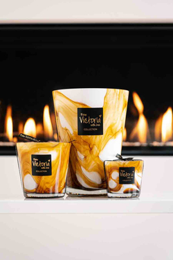 Свеча ароматическая 400г Victoria with Love Wave brown