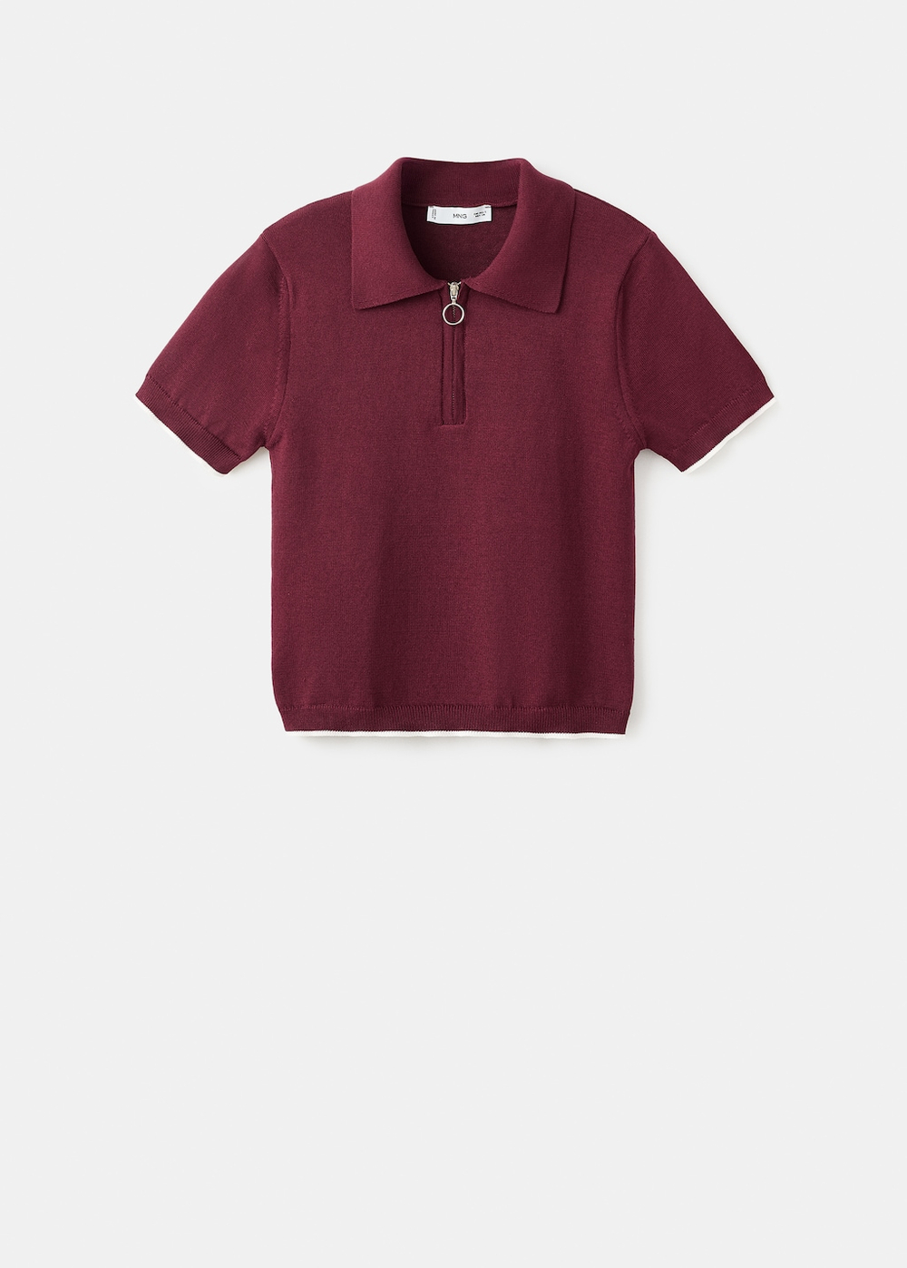 Джемпер с воротником поло на молнии